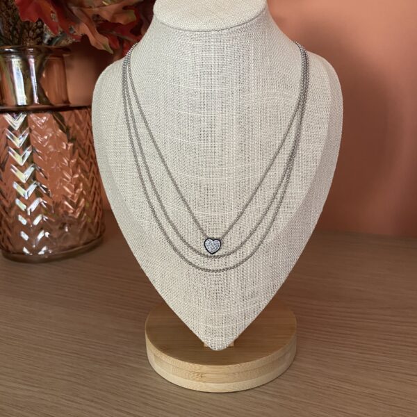 Collier Coeur Argenté