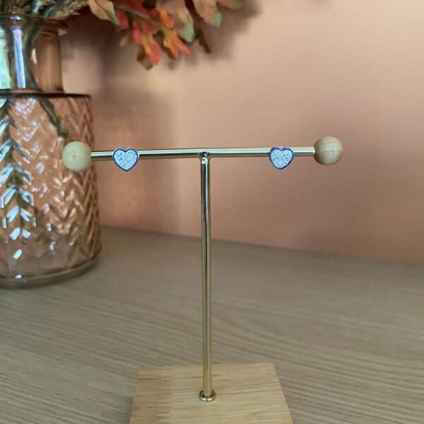 Boucles d&rsquo;oreilles Coeur Argenté