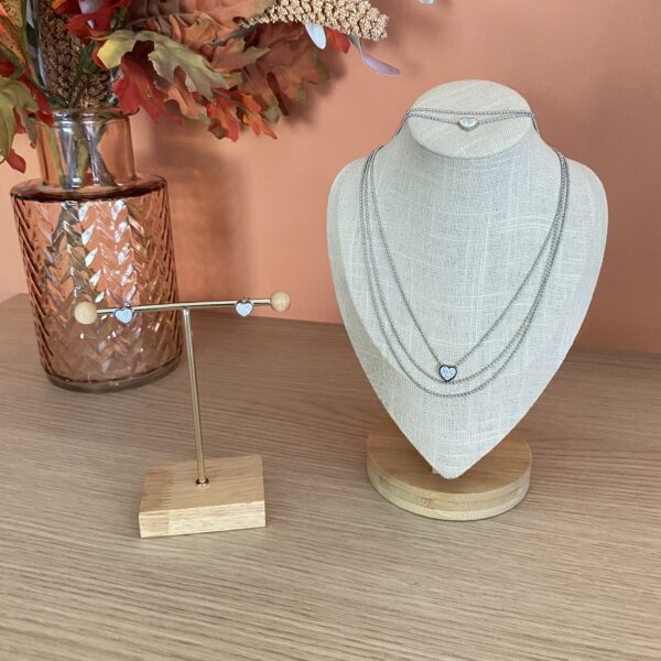 Boucles d&rsquo;oreilles Coeur Argenté