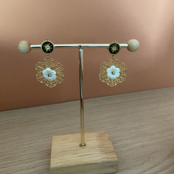 Boucles d&rsquo;oreilles Fleur